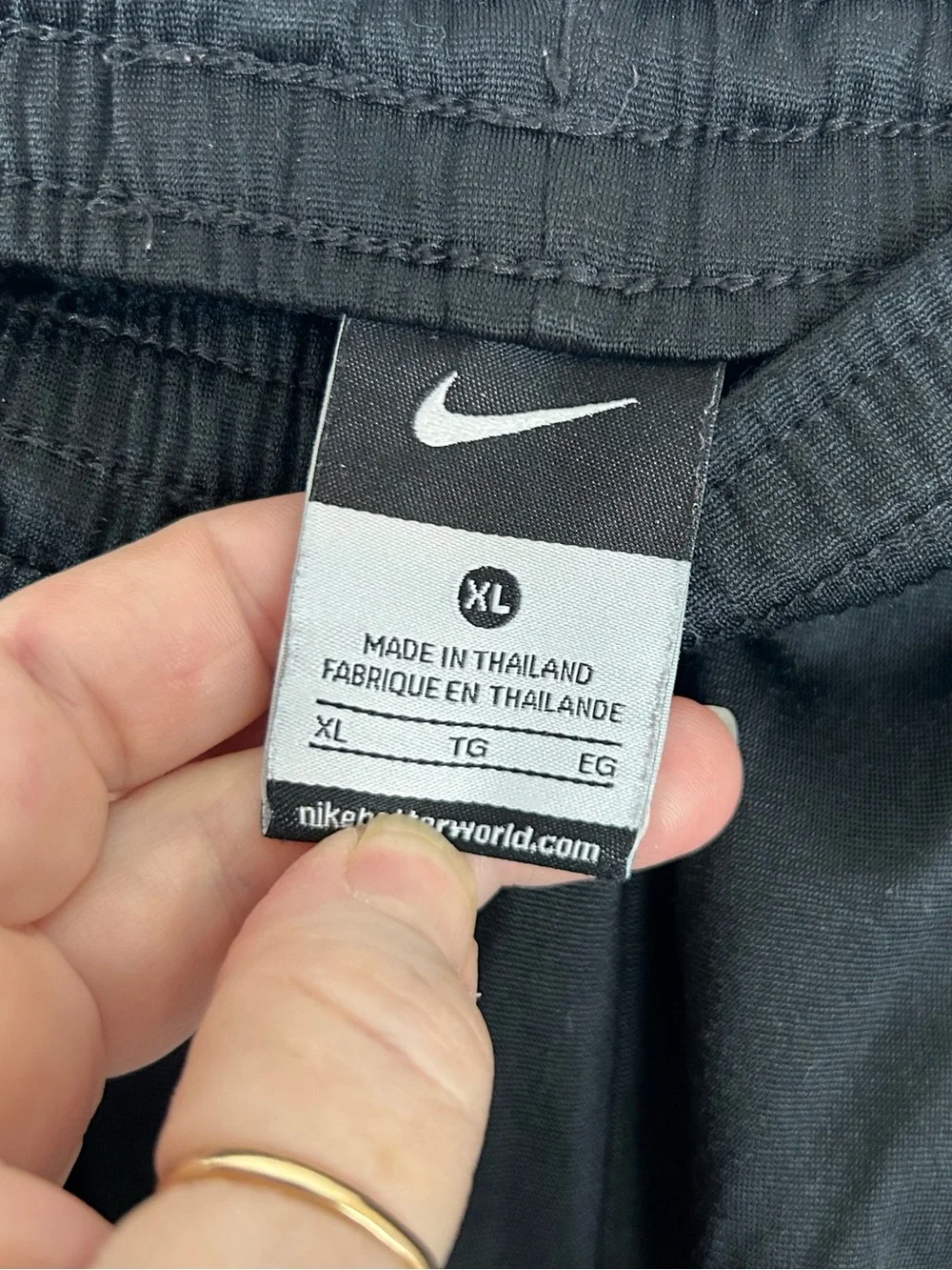 Nike Basketball XL Black Tearaway Track Pants Side Stripe Ankle Zip Athletic